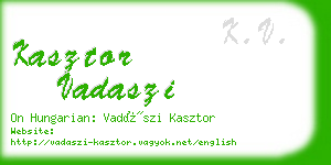 kasztor vadaszi business card